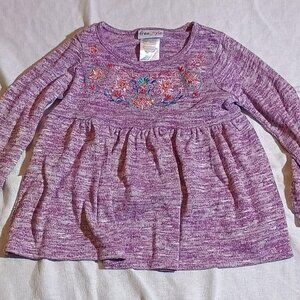 Freestyle Long Sleeve Sweater Girls Size 5 Pink Heather Casual Pullover